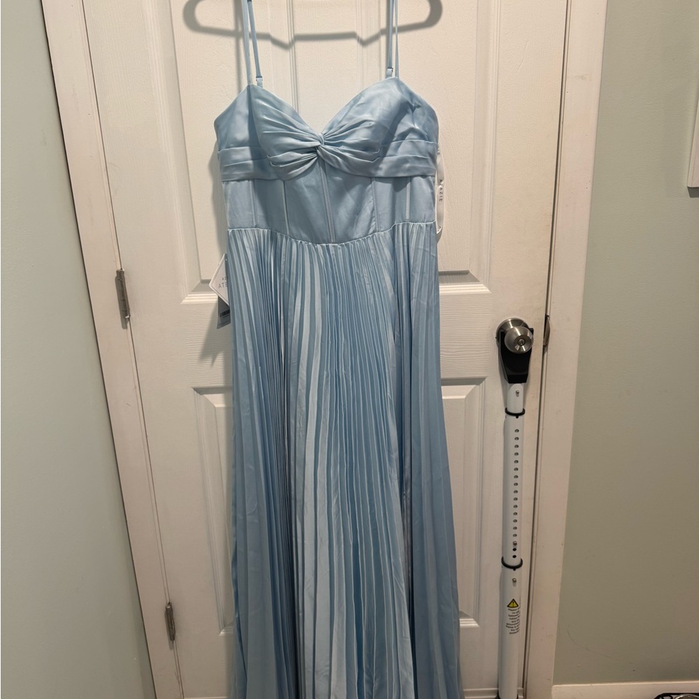 Azazie Light Blue Maxi Dress